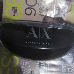 Armani Exchange cleartop chunky eyeglass case